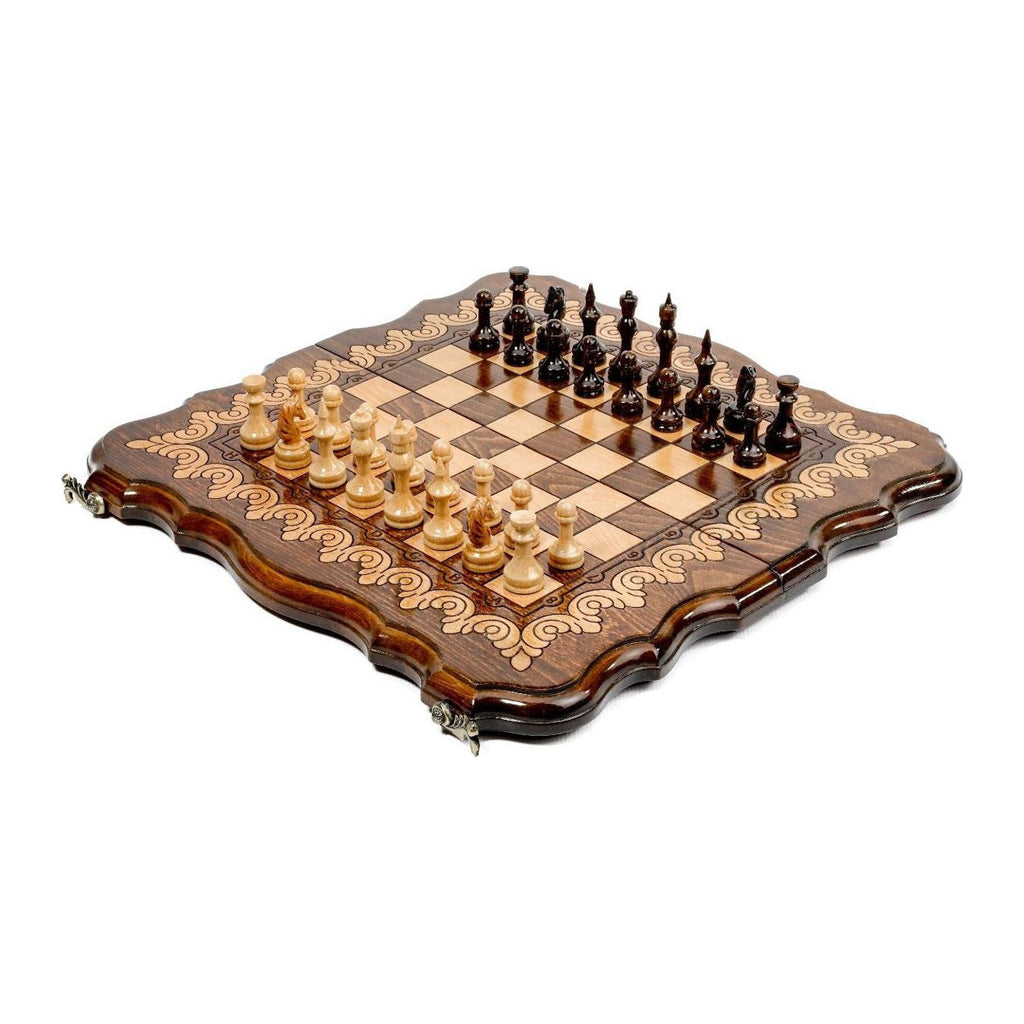 Chess-backgammon with copyrighted contour outline - HrachyaOhanyan Co