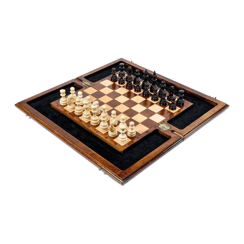Eternity Sign Wooden Chess Set, 60 cm – handmade by Hrachya Ohanyan