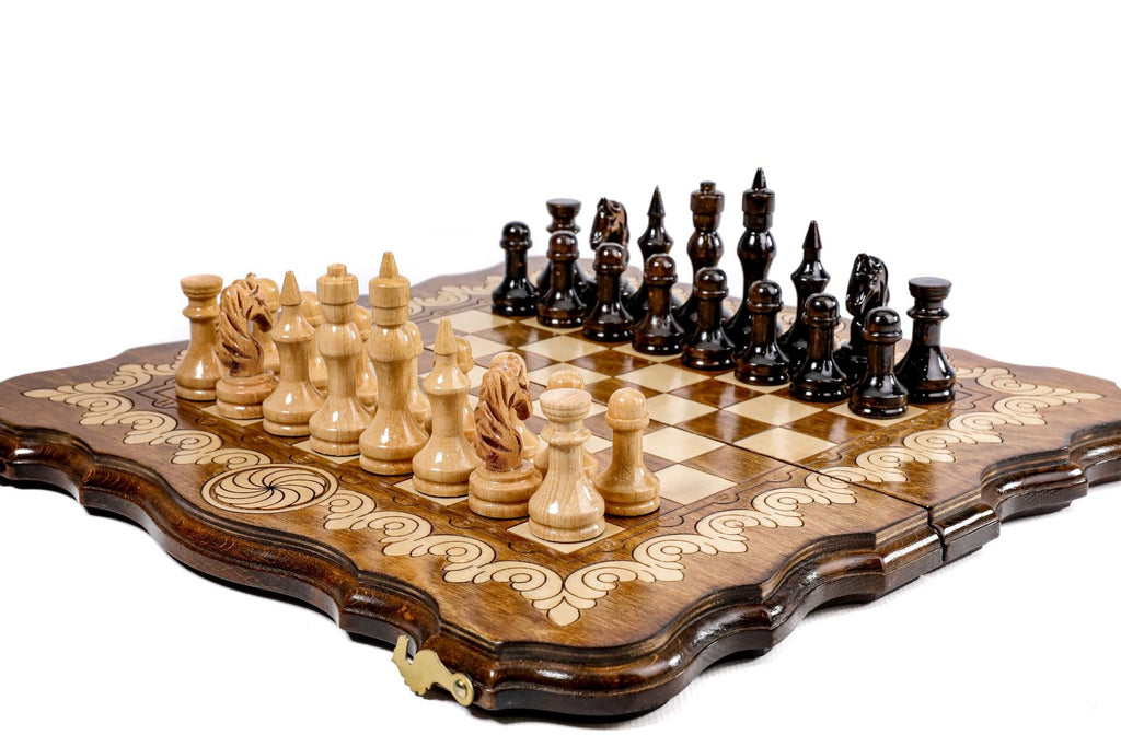 Ornamental chess with copyrighted contour outline - HrachyaOhanyan Co