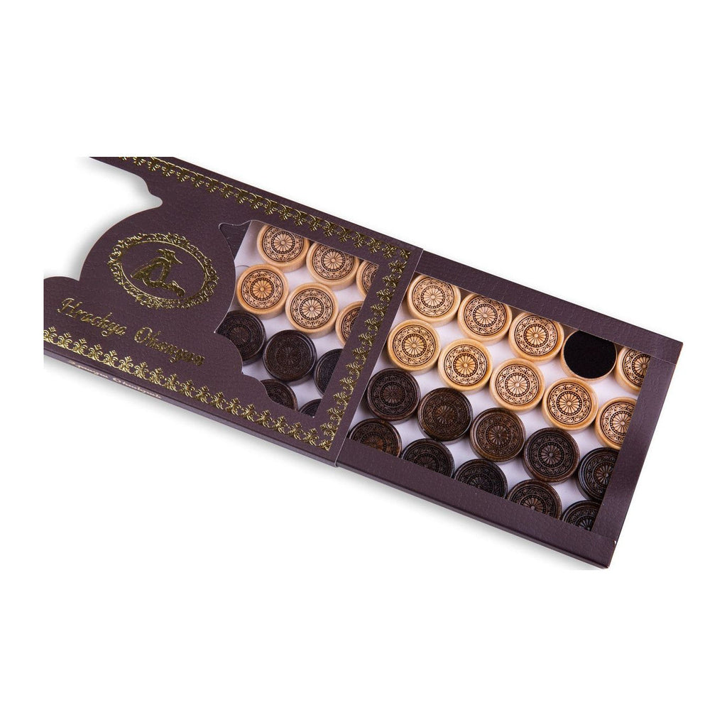 Backgammon Pieces With An Ornamental Pattern - HrachyaOhanyan Co