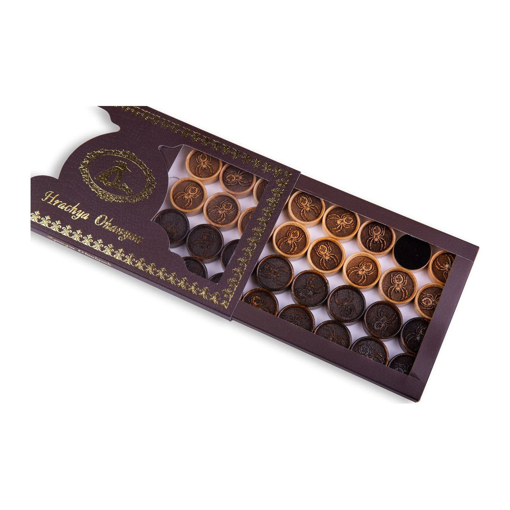 Backgammon Pieces With Spiders - HrachyaOhanyan Co