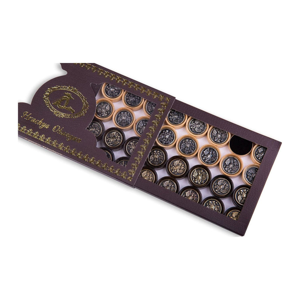 Backgammon Pieces With The Coat Of Arms Of Russian Federation - HrachyaOhanyan Co
