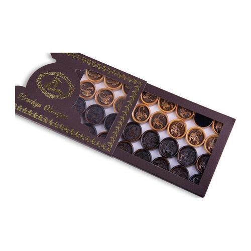 Backgammon Pieces With Scorpion Engraving – handmade backgammon pieces by Hrachya Ohanyan