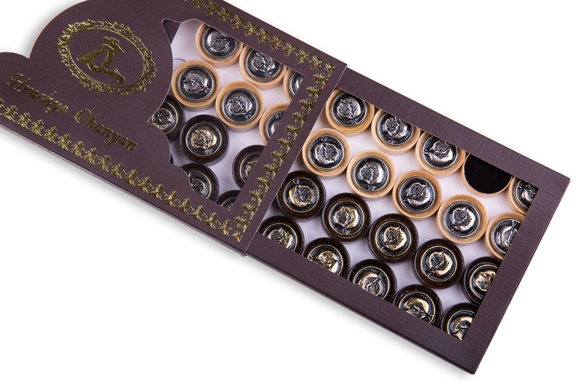 Backgammon Pieces Pomegranate