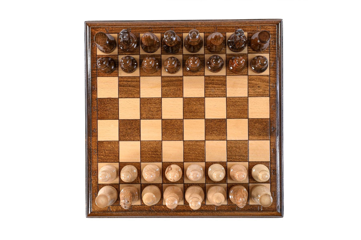 Juego de ajedrez cuadrado de madera, 30 cm – foto 5