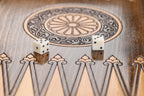 Ornamental Motif Backgammon with Copyrighted Mount Ararat Outline - HrachyaOhanyan Co