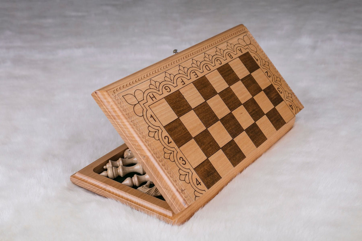 Ajedrez tipo caja en haya natural, 40 cm – foto 4