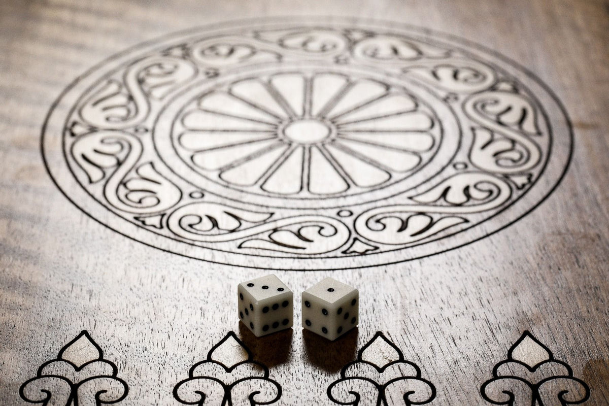 Ornamental Bas-Relief Backgammon Classic Two-Sided - HrachyaOhanyan Co