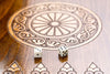 Backgammon With Ornamental Snowflake Motif With Copyrighted Contour Outline - HrachyaOhanyan Co