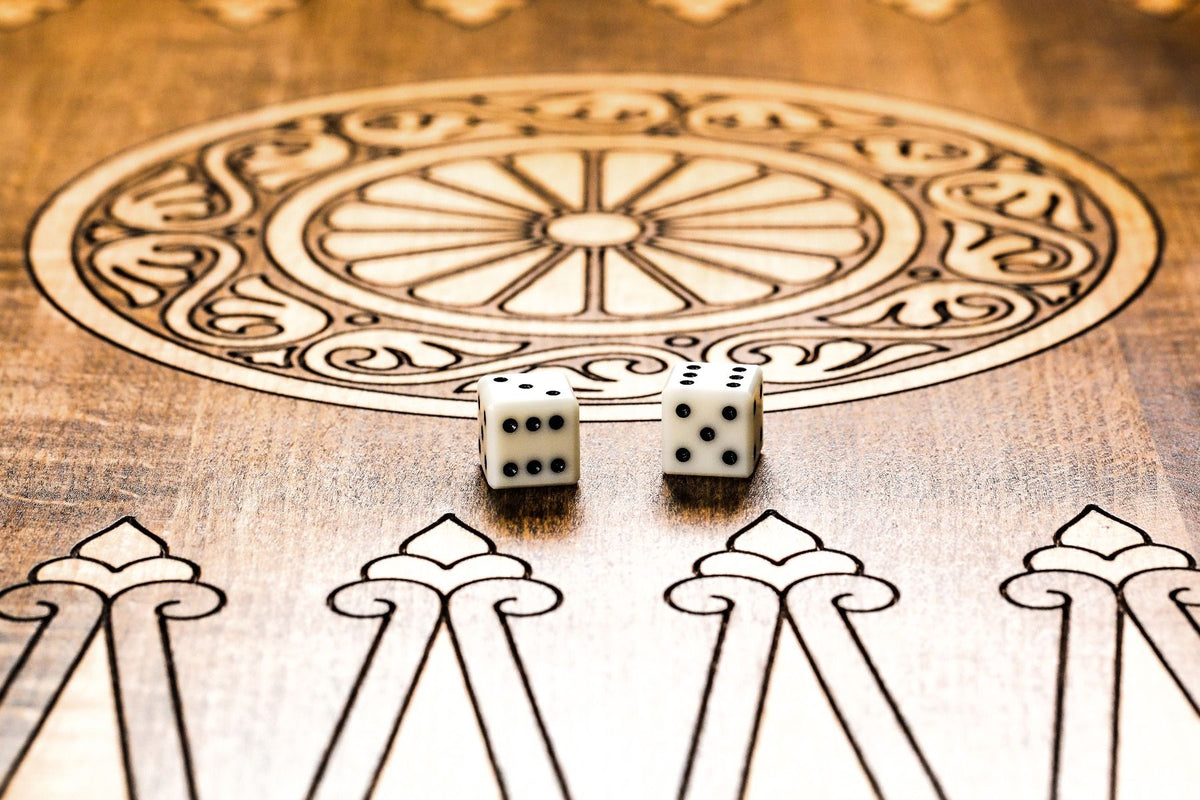 Backgammon mit Relief-Ornament & Rankenfeldern, 60 cm – Foto 14