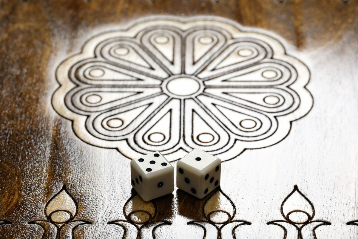 Klassisches Backgammon-Set mit Ornamentmotiv, 40 cm – Foto 14