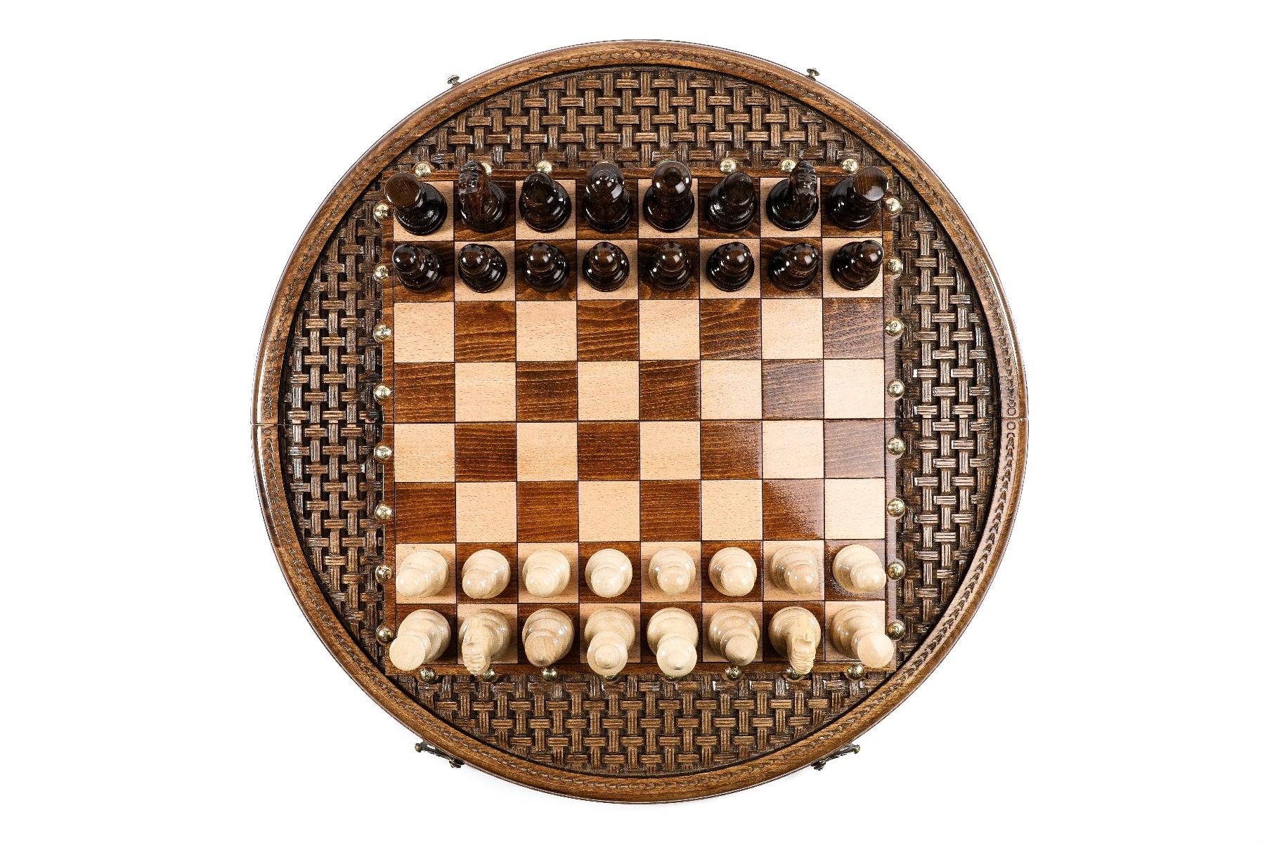 Circular Chess With An Ornamental Weave Pattern - HrachyaOhanyan Co