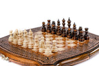 Ornamental Chess-Backgammon With Copyrighted Contour Outline - HrachyaOhanyan Co