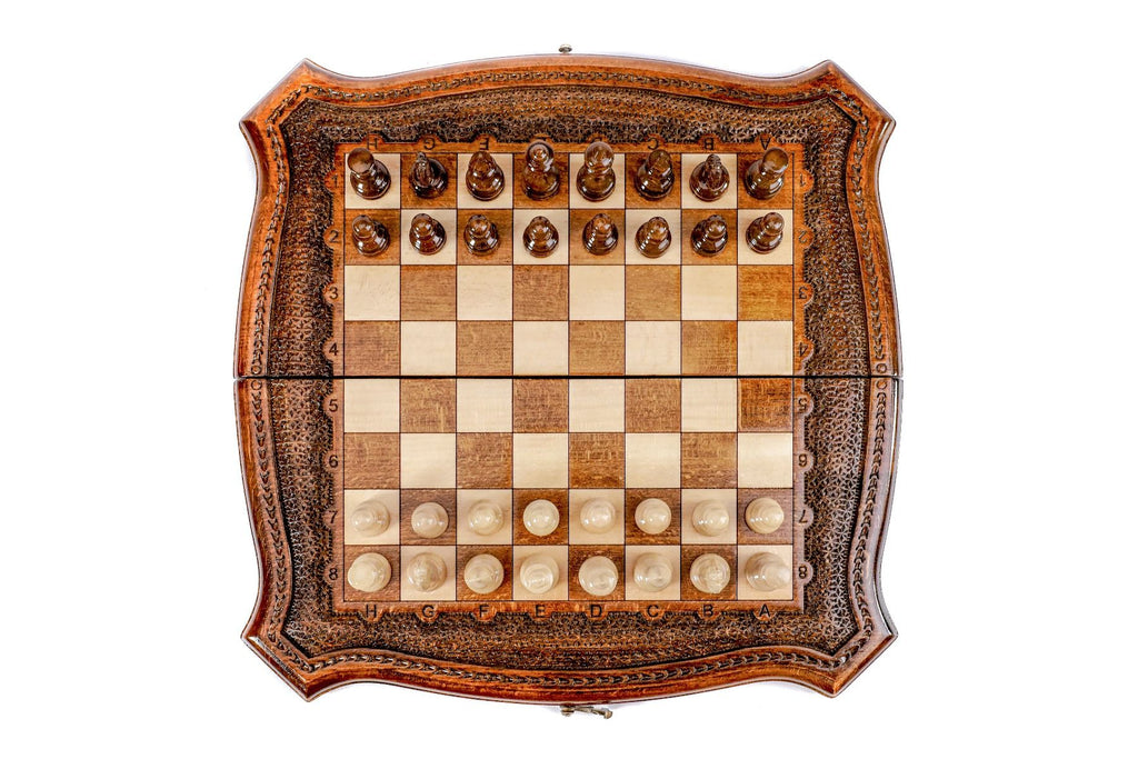 Chess Set with Contour Outline, 40 cm – photo 6