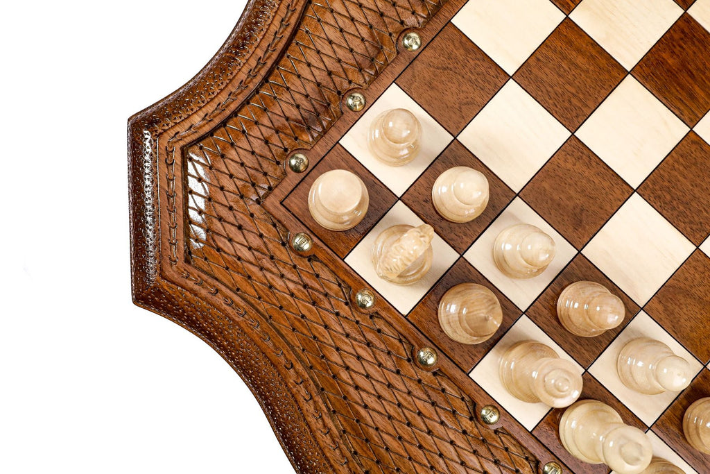 Wooden Chess Table with Drawers, 60 cm – photo 6