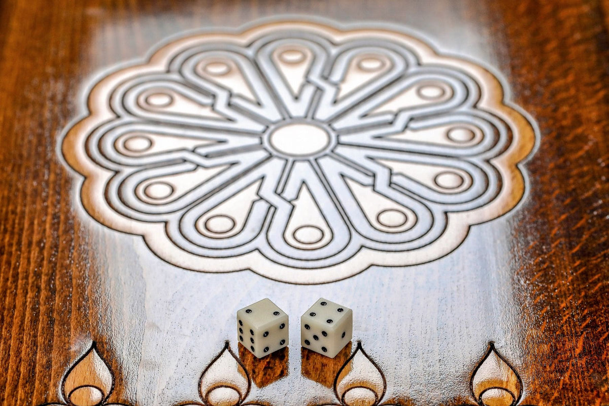 Klassisches ornamentales Backgammon-Set, 60 cm – Foto 14