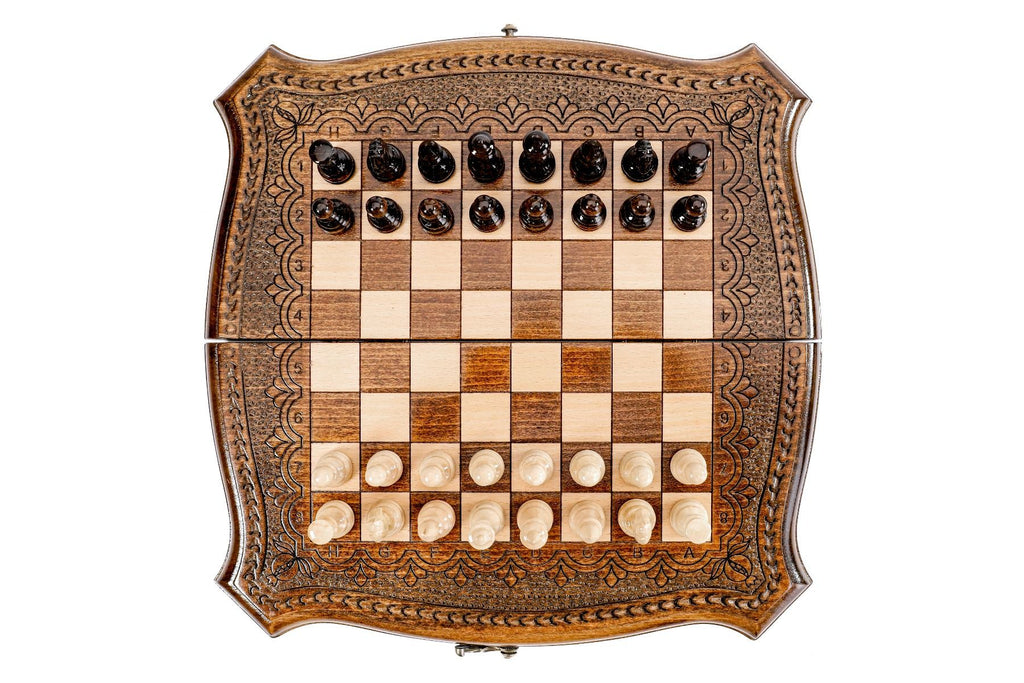 Chess Set with Contour Outline, 30 cm – photo 3