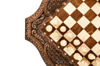 Luxury Chess Table with Ornamental Weave & Carved Legs, 60 cm – photo 6