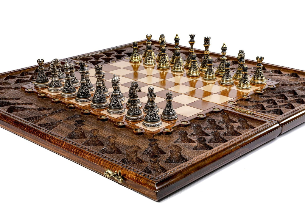 Classic Ornamental Bas-Relief Chess Set, 60 cm – photo 2