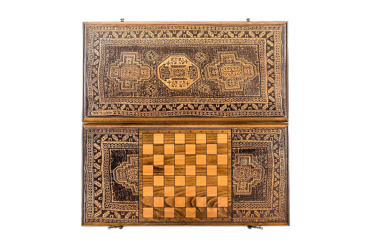 Juego de backgammon con alfombra Lori, 50 cm – foto 7