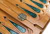 Backgammon With Tree Branch Slices And Epoxy Two-Sided Classic Turquoise - HrachyaOhanyan Co