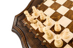 Chess Table with Contour Outline & Carved Legs, 60 cm – photo 8
