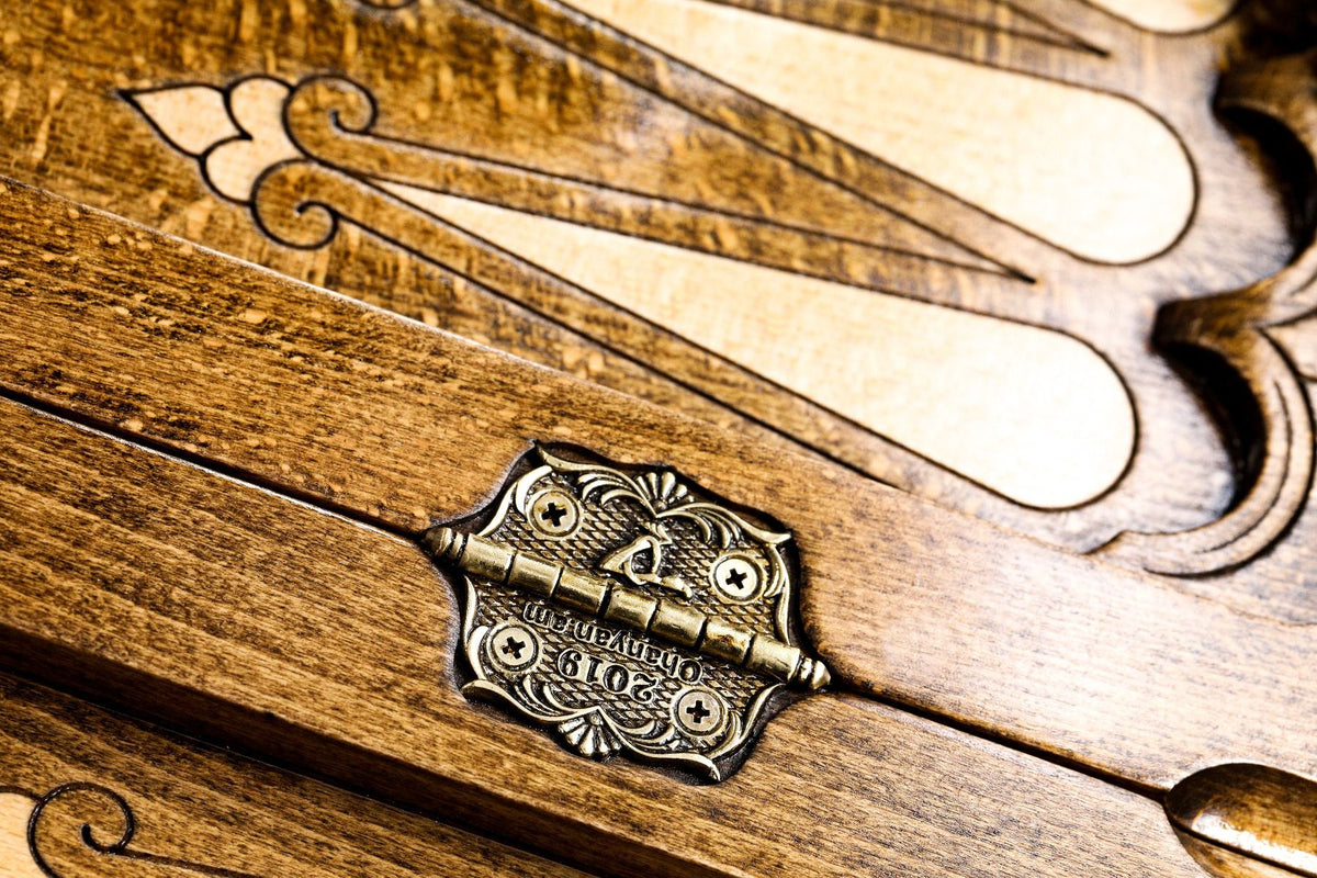 Juego de backgammon con ornamento de copo de nieve, contorno en arco, 60 cm – foto 7