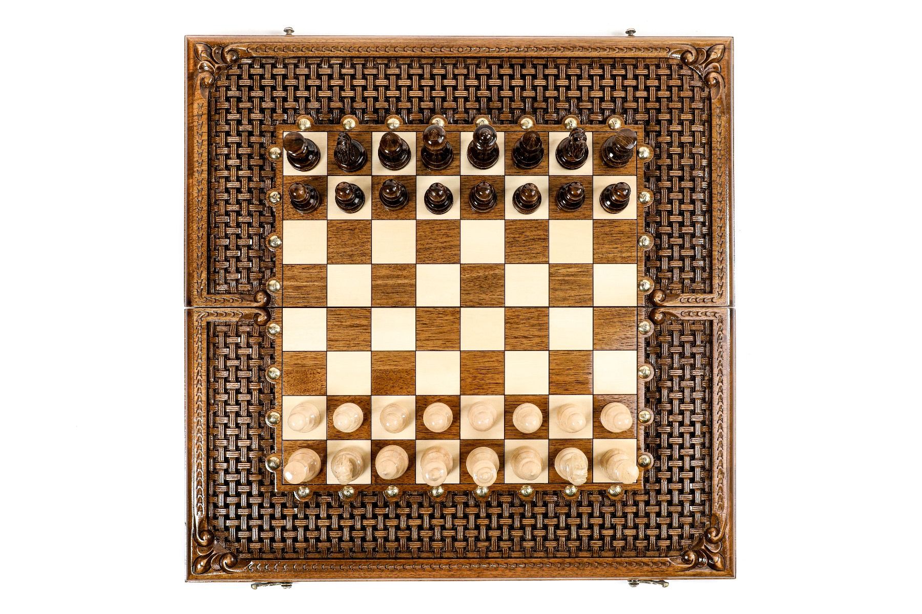 Chess-Backgammon With An Ornamental Braid Pattern Classic - HrachyaOhanyan Co