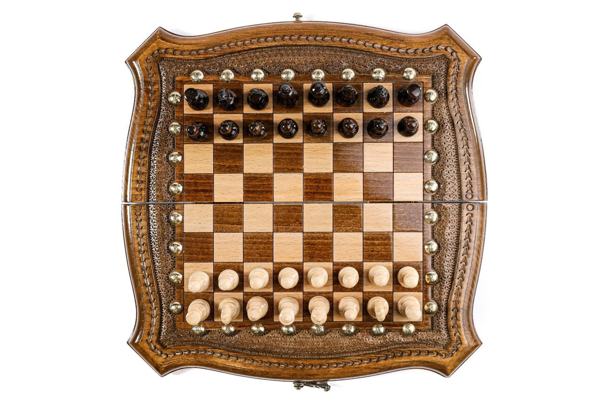 Chess-Backgammon With Copyrighted Contour Outline - HrachyaOhanyan Co