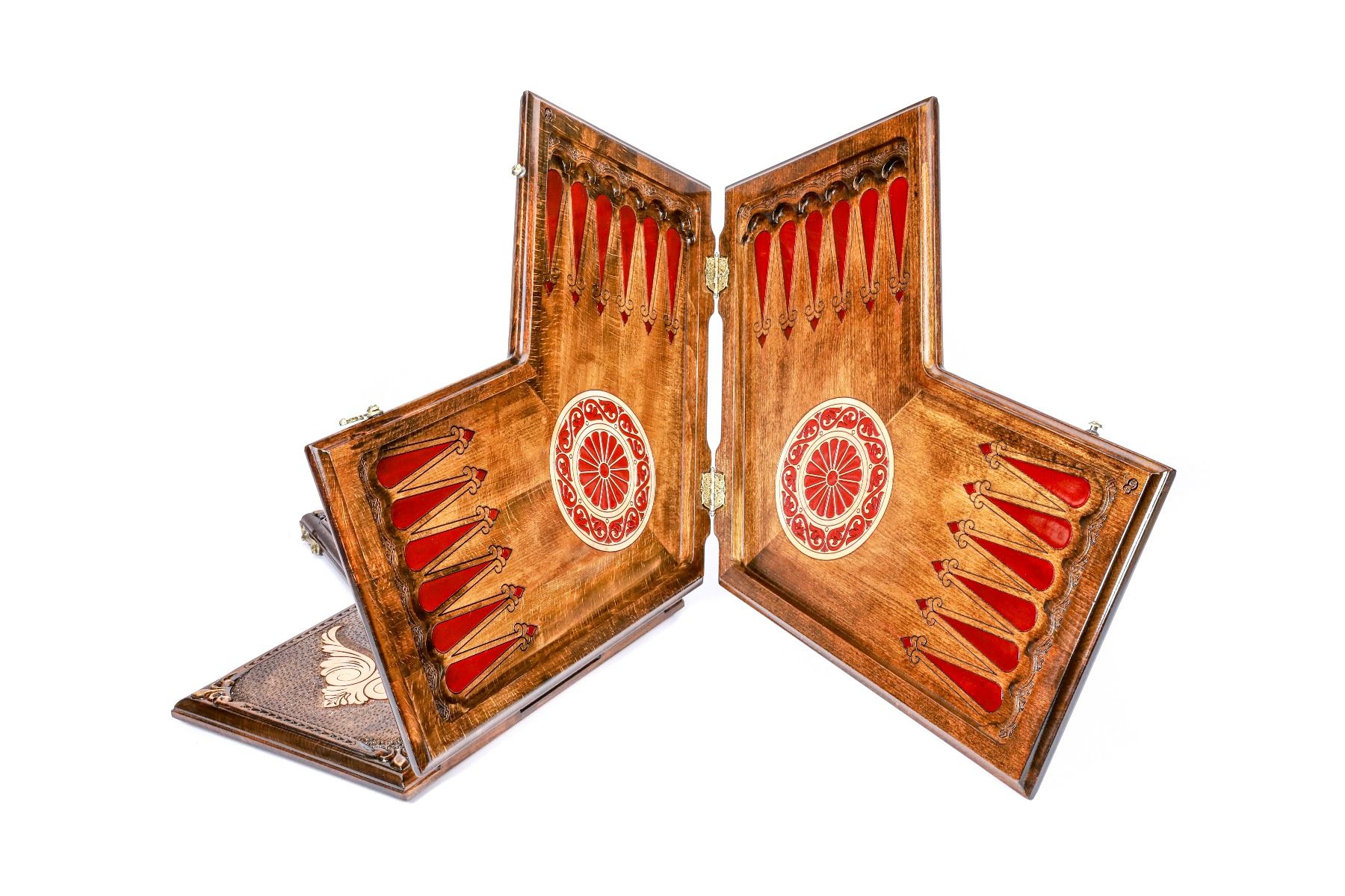 Ornamental Backgammon For Three Players With Epoxy - HrachyaOhanyan Co