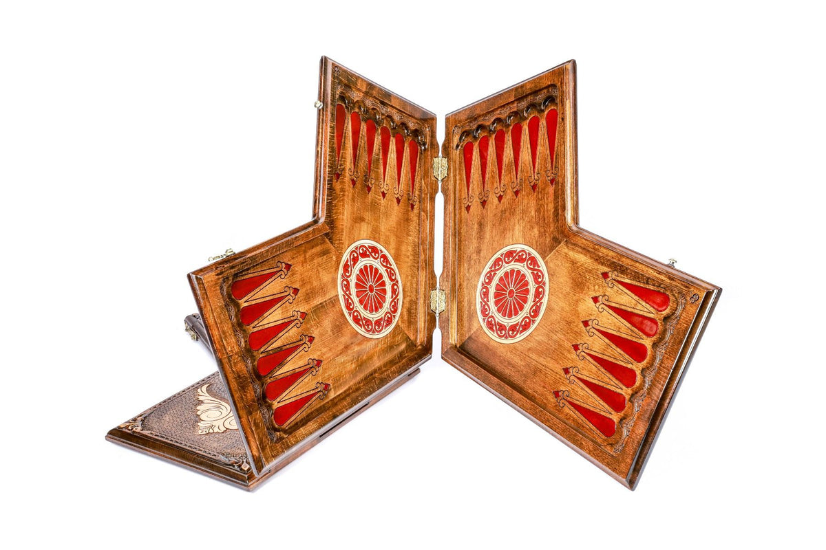 Ornamental Backgammon For Three Players With Epoxy - HrachyaOhanyan Co