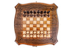 Ornamental Chess-Backgammon With Copyrighted Contour Outline - HrachyaOhanyan Co