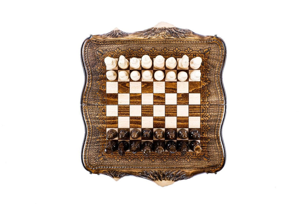 Chess-Backgammon With Copyrighted Mount Ararat Outline - HrachyaOhanyan Co