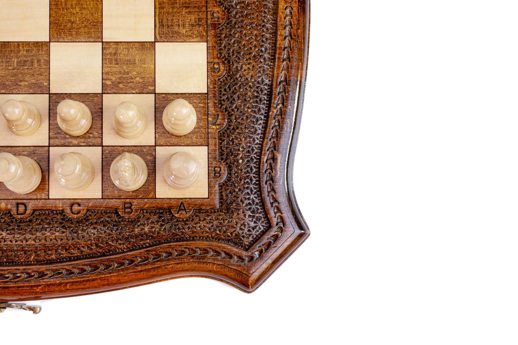 Chess Set with Contour Outline, 40 cm – photo 7