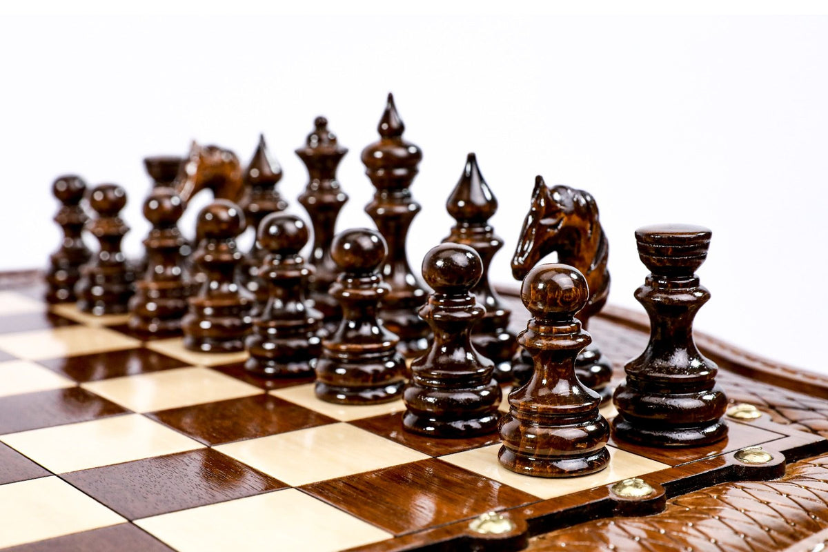 Wooden Chess Table with Drawers, 60 cm – photo 7
