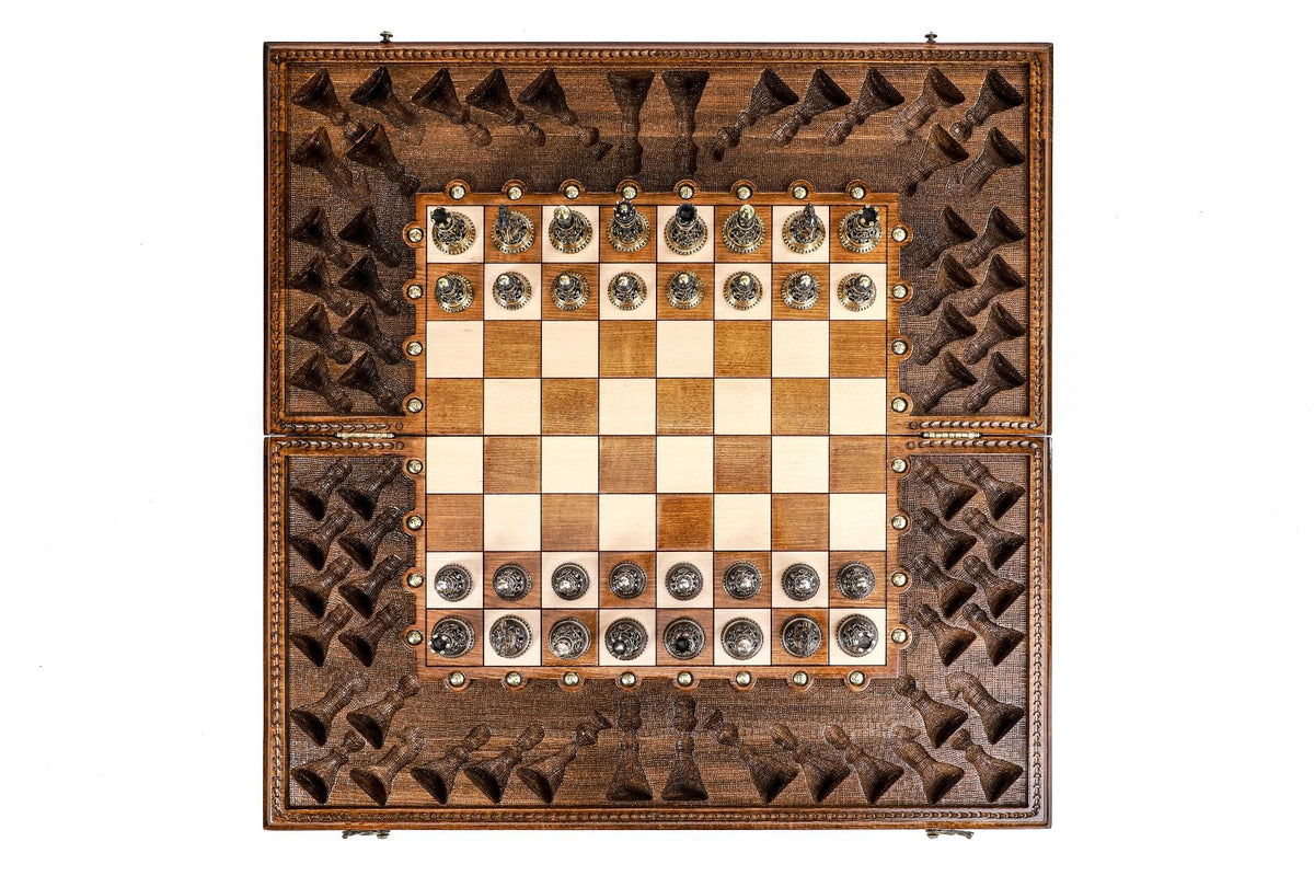 Classic Ornamental Bas-Relief Chess Set, 60 cm – photo 8