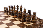 Luxury Chess Table with Ornamental Weave & Carved Legs, 60 cm – photo 7