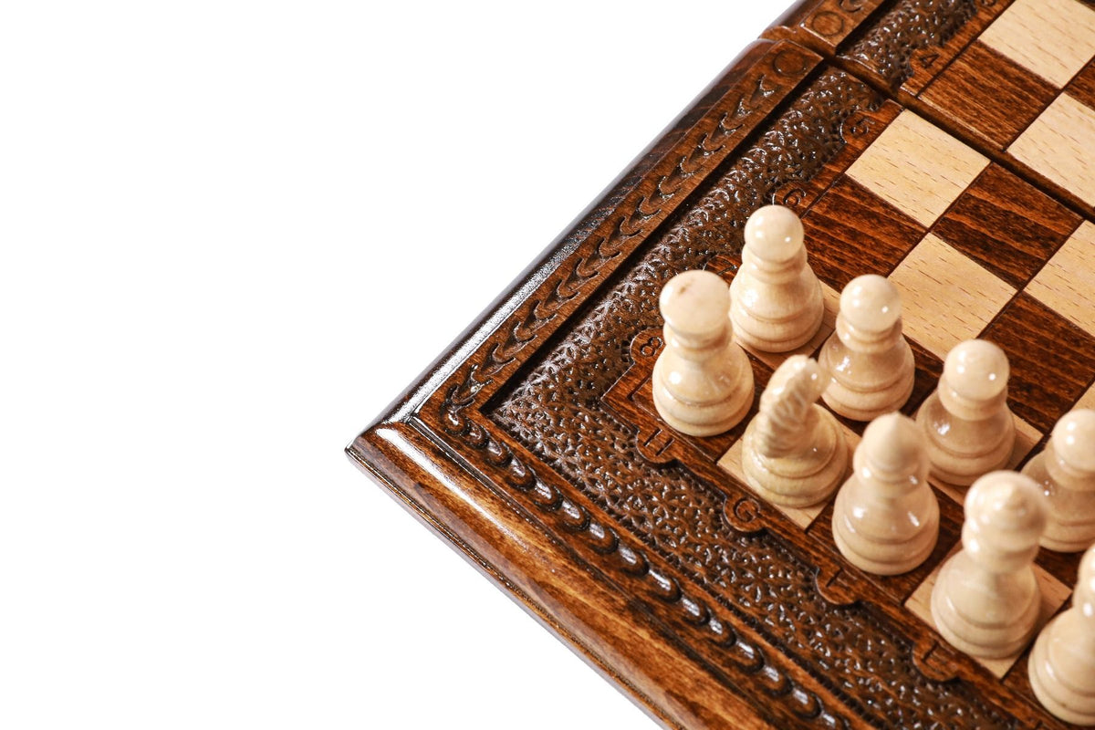 Mini juego de ajedrez de madera para niños, 24 cm – foto 7