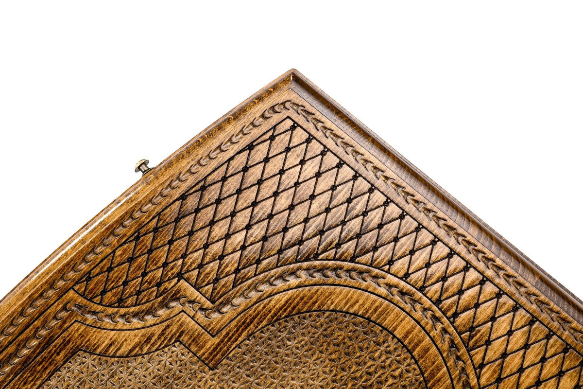 Juego de backgammon con ornamento de copo de nieve, contorno en arco, 60 cm – foto 8