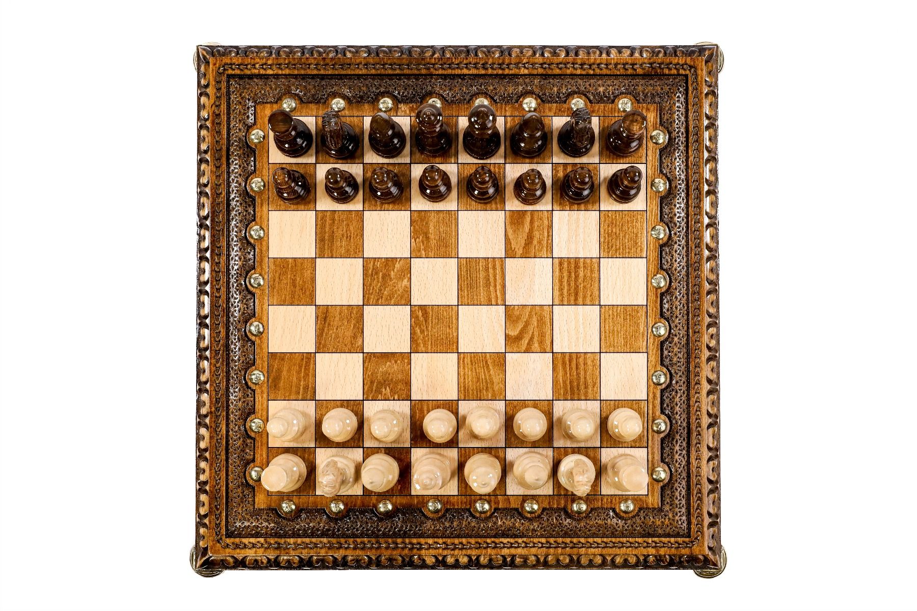 Square Chess With Bronze Legs - HrachyaOhanyan Co