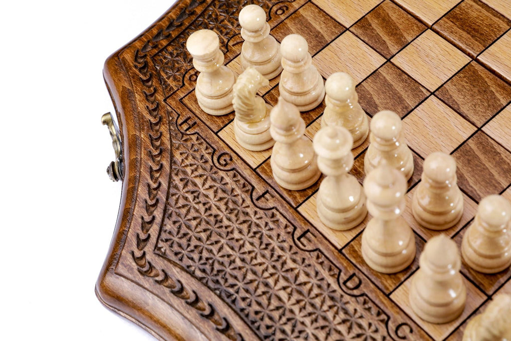 Star-Shaped Wooden Chess Set, 30 cm – photo 8