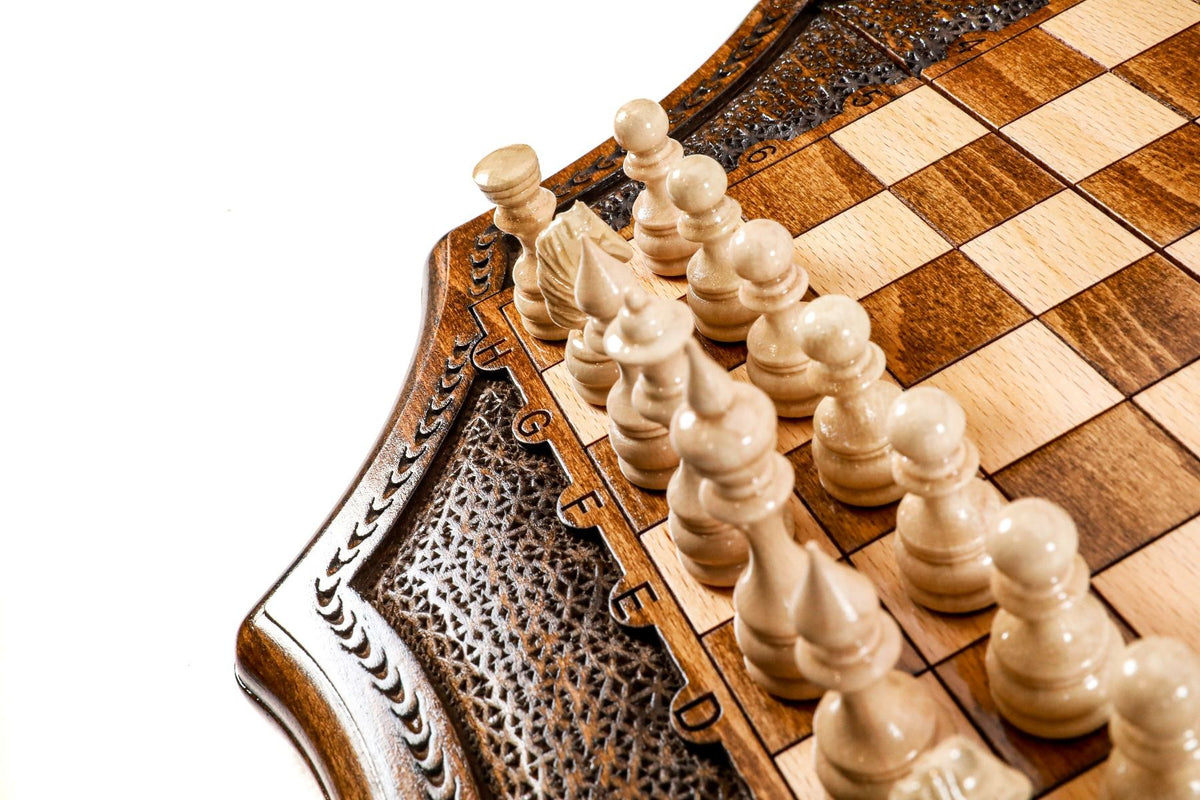 Star-Shaped Wooden Chess Set, 30 cm – photo 8