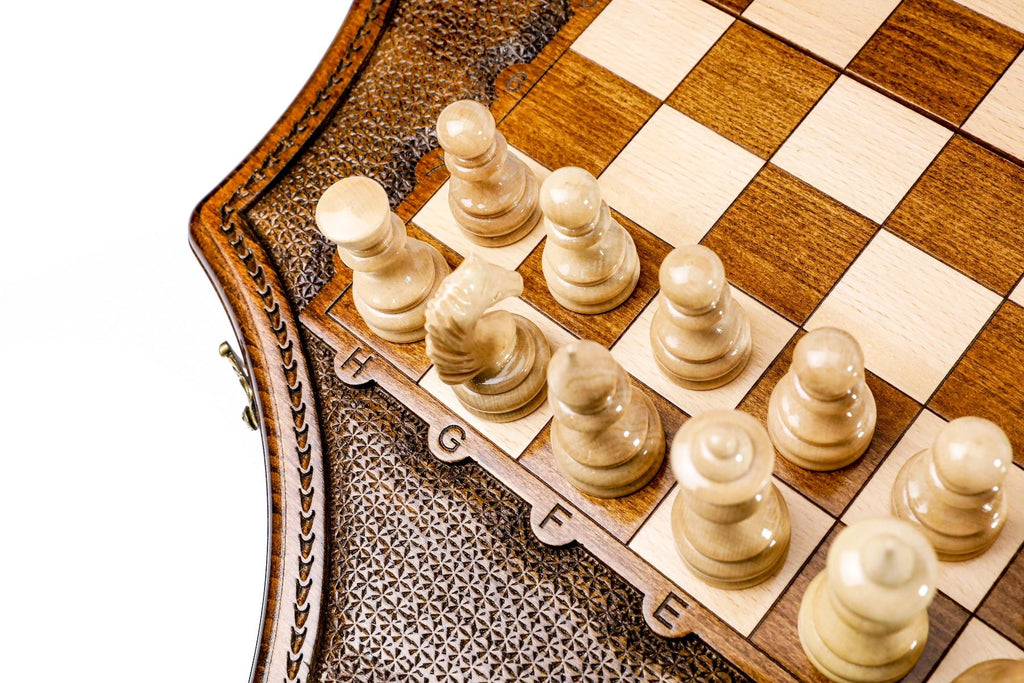 Star-Shaped Wooden Chess Set, 60 cm – photo 9