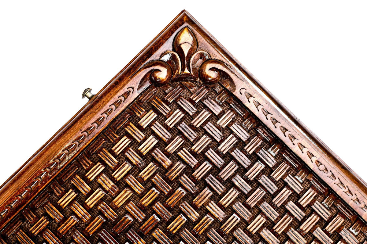 Juego de backgammon clásico con ornamento trenzado, 60 cm – foto 8