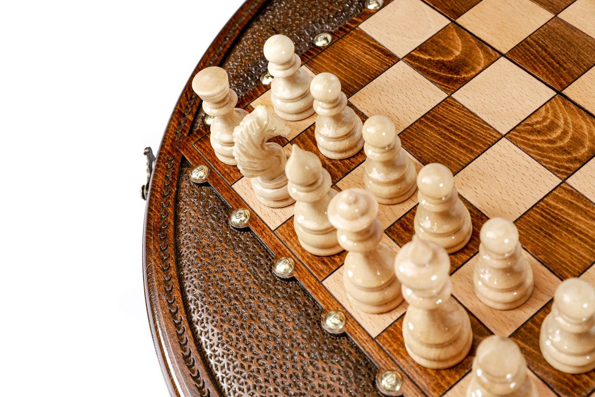 Juego de ajedrez redondo, 50 cm – foto 8