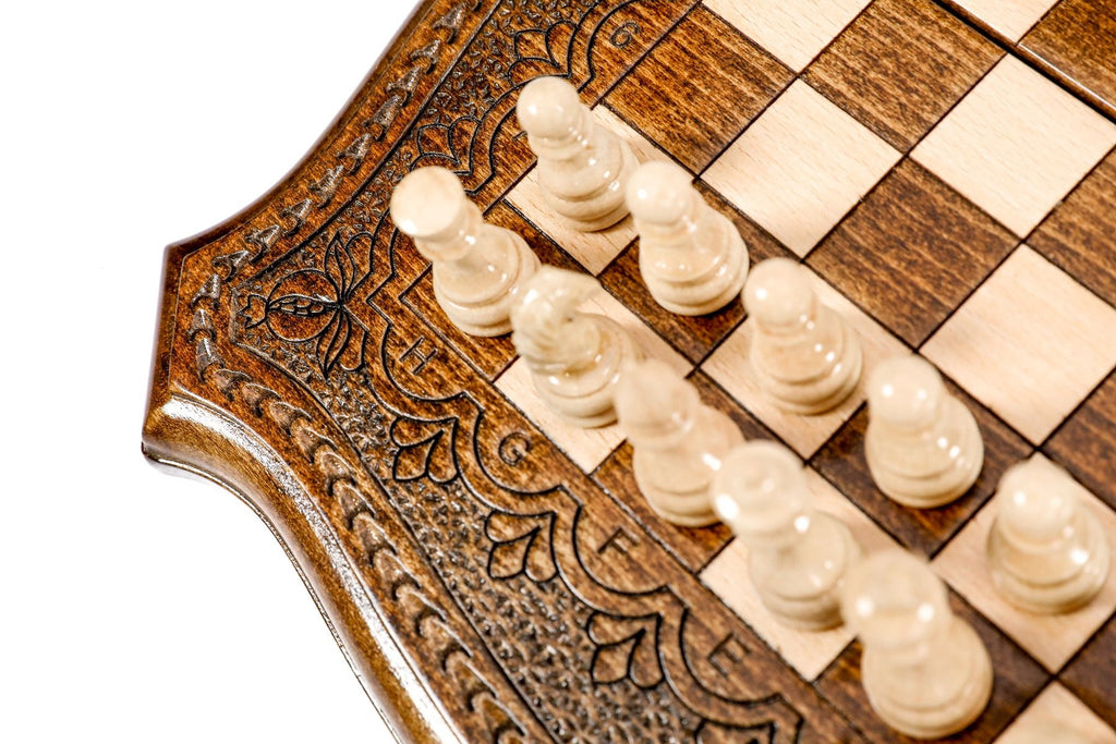 Chess Set with Contour Outline, 30 cm – photo 9