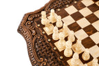 Luxury Chess Table with Ornamental Weave & Carved Legs, 60 cm – photo 8