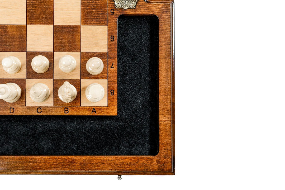 Juego de ajedrez de madera con el signo de la eternidad, 60 cm – foto 9
