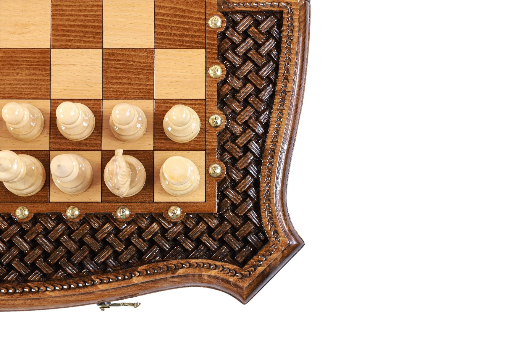 Chess-Backgammon With Braid Pattern With Copyrighted Contour Outline - HrachyaOhanyan Co