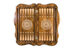 Pomegranate - Grapes Backgammon With Copyrighted Mount Ararat Outline - HrachyaOhanyan Co